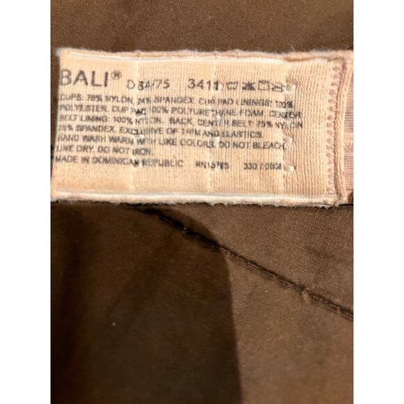 BALI Leopard Print 34D Underwire, Lined, Adjustable, Hook Loop, Light Padding - Picture 5 of 5